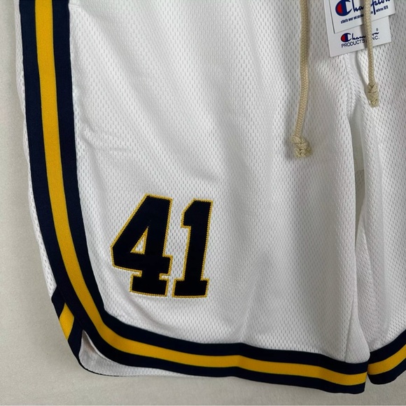 Men’s Champion Glen Rice 41 Basketball Shorts Navy Yellow Size Medium Rare Retro - Picture 3 of 11